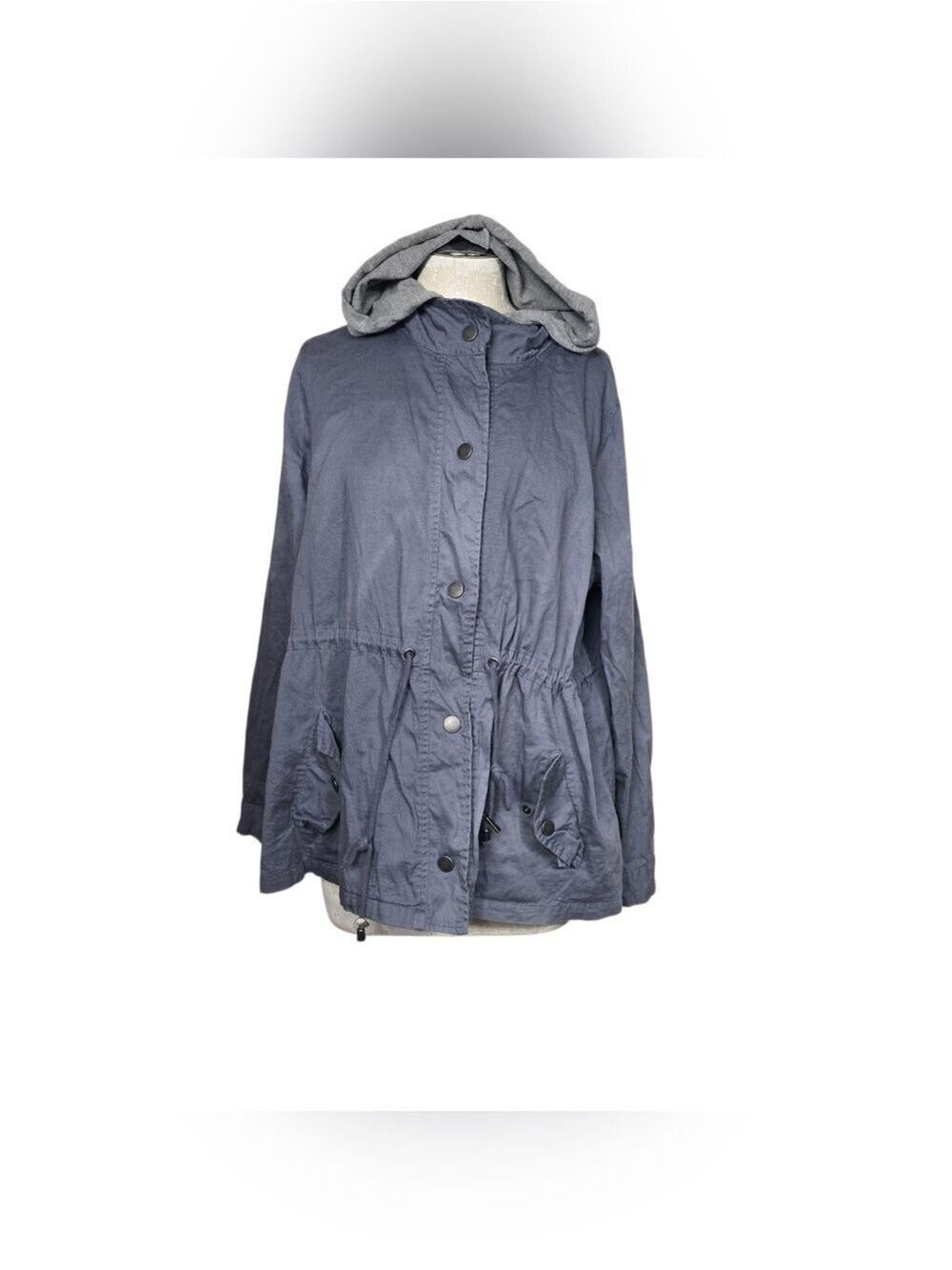 Torrid Gray Hooded Anorak Utility Jacket 1X